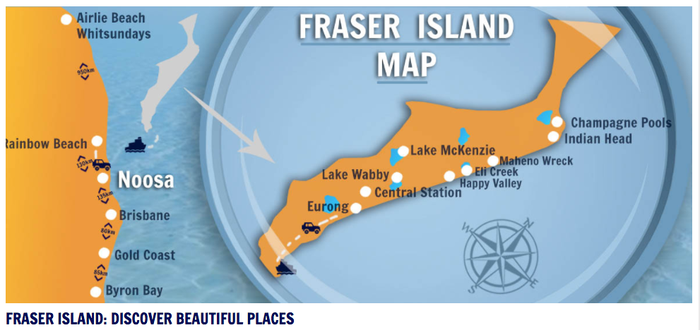 The distance between the whitsunday islands and fraser island is around 1,000km and to reach fraser island you must catch a ferry from the mainland. Galley Wench Tales Australia 9 Toed Tour Of Fraser Island Unesco World Heritage Site